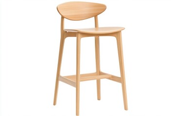 Stylish wooden bar stool featuring a modern design, perfect for enhancing kitchen or dining space decor with elegance.