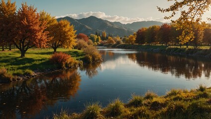 Fototapeta premium autumn in the mountains