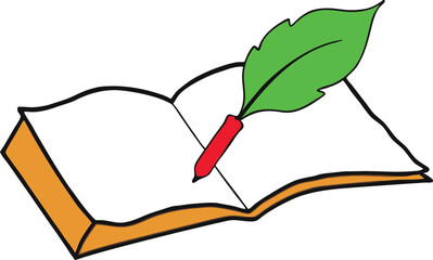 A pen lies on an open book ready to capture thoughts and ideas in a moment of literary inspiration
