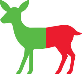 Christmas deer vector 