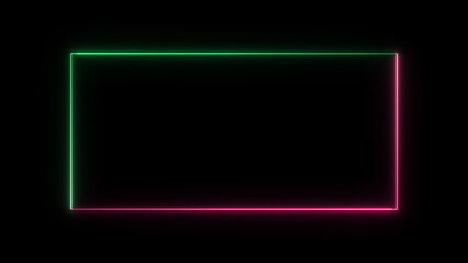  Rectangle icon, Glowing insulate