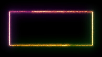 Rectangle icon, Glowing insulate