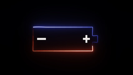 Battery connection minus plus