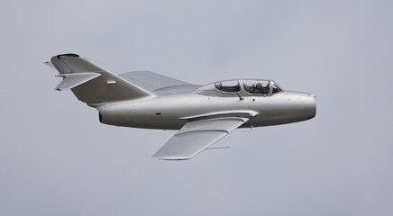 mig 15 jet fighter in action 