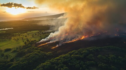 Devastating Wildfire Engulfs Maui, Hawaii: Scene of Destruction and Damage