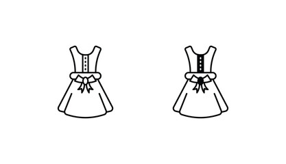 Dress icon design with white background stock illustration