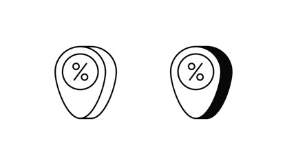 Location icon design with white background stock illustration