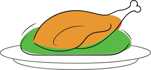 roasted turkey on a platter