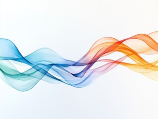 Obraz premium Abstract colorful wave background with smooth, flowing lines. Ideal for modern design, technology and digital concepts.