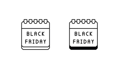 Black Friday icon design with white background stock illustration