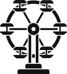 Simple icon of a ferris wheel spinning in an amusement park