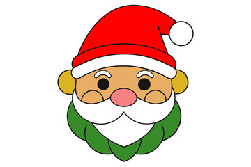 Santa Claus head vector illustration