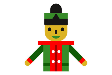 Christmas Nutcracker vector illustration white background