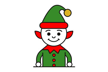 Christmas Elf cartoon vector illustration