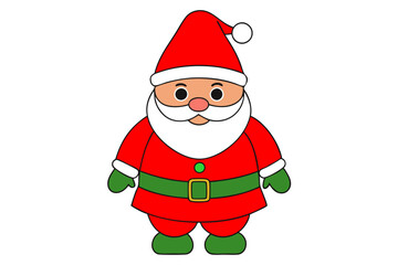 Santa Claus vector illustration on white background