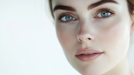 Naklejka premium Portrait of a beautiful woman with Ideal Skin