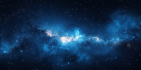 Fototapeta premium Magical Christmas Stars: Festive Red and Gold Decorations with Sparkling Blue Lights - Holiday Background for Greeting Cards and Seasonal Designs