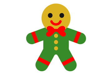 Christmas gingerbread man vector illustration