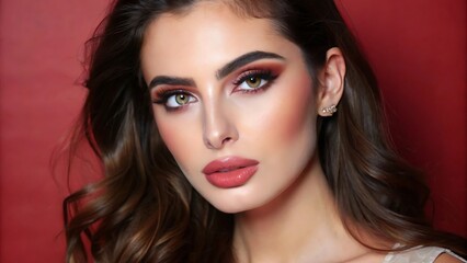 Fototapeta premium A Woman Model With Natural Makeup