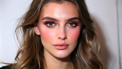 Fototapeta premium A Woman Model With Natural Makeup