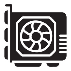 graphic card glyph icon