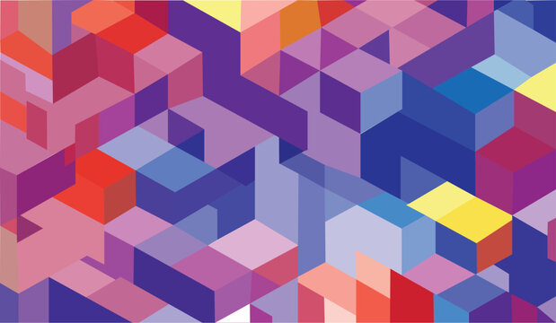 Multi Colour, soft and dark tones, a neat and restrained vector art design background wallpaper