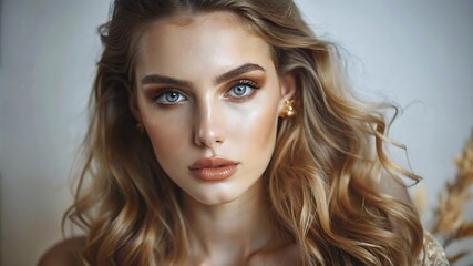A Woman Model With Natural Makeup