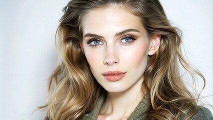 Fototapeta premium A Woman Model With Natural Makeup