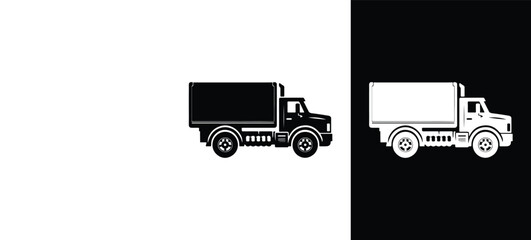 Graphic Truck Silhouette Vector Design.