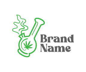 Cannabis logo icon design template elements. Usable for Branding and Business Logos.
