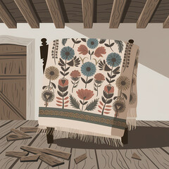 illustration of a blanket 
