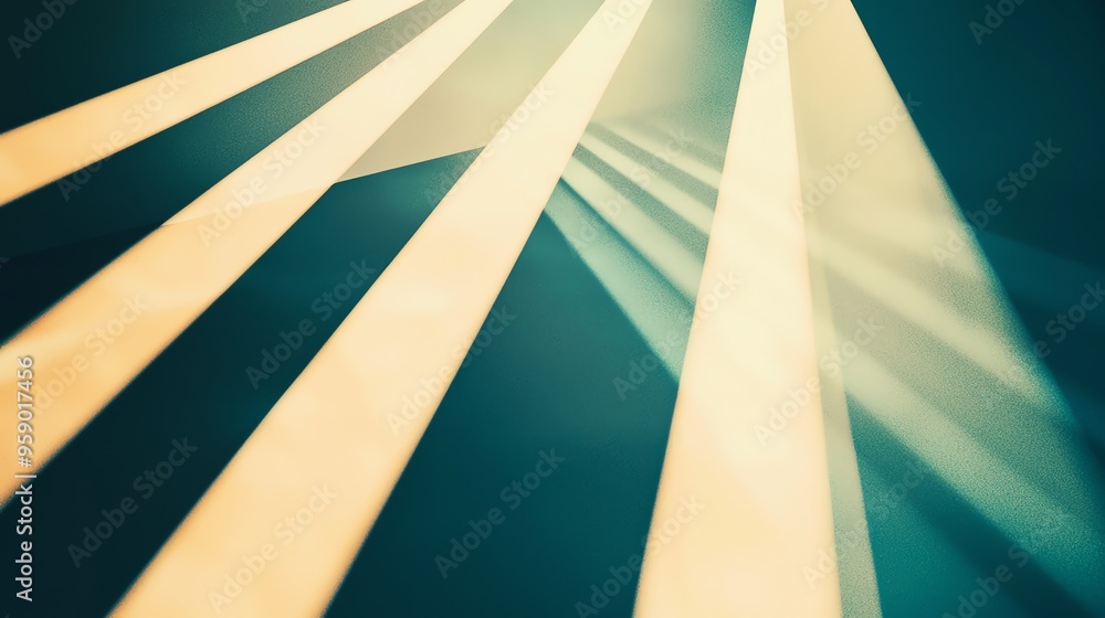 Aufkleber a dreamy abstract image showcasing beams of light illuminating a dark space, creating a tranquil, me