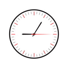 Clock Design on white background Vector
