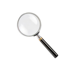 A classic magnifying glass showcasing its elegant design, perfect for enhancing details in reading, examining, or exploration.