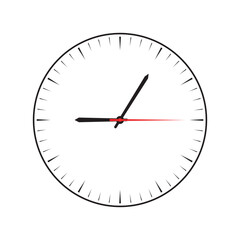 Clock Design on white background Vector