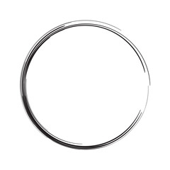 Circle shape Icon black grunge vector. Round frame Vector Icon.