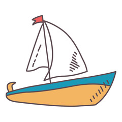 Sailing boat icon