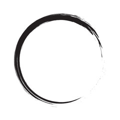 Circle shape Icon black grunge vector. Round frame Vector Icon.