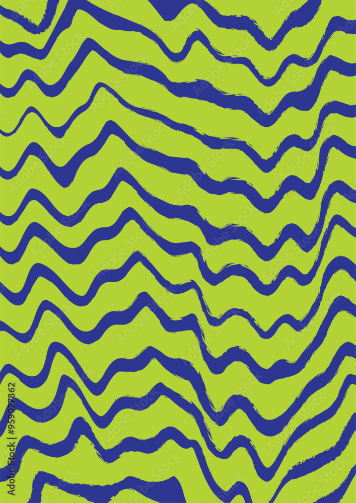 Wall mural wavy line seamless abstracts pattern background vector