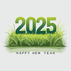 Happy New Year 2025 Vector Typography