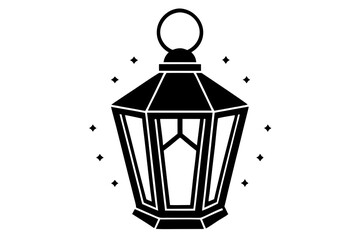 Lantern set icon, logo isolated on white background