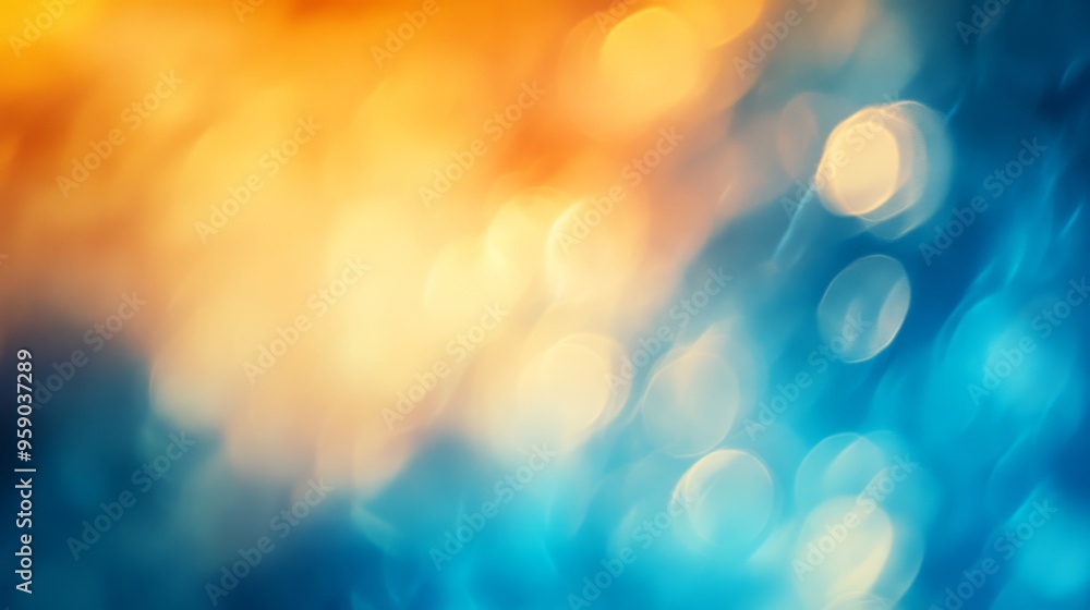 Poster This striking abstract design features a blurred gradient transitioning between captivating blue and vibrant orange, ideal for artistic projects and visually appealing backgrounds that catch the eye