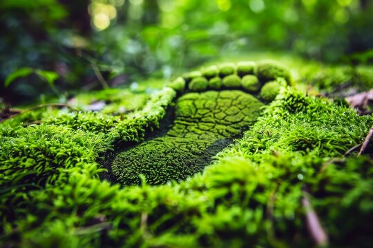 A green footprint showcasing eco friendly behavior.