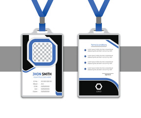 Modern ID card design template. Corporate identity card design. Professional employee ID card. Vector ID card design