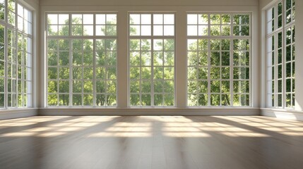 Spacious Room With Large Windows