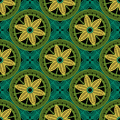 Pattern with crochet granny square wallpaper handmade decorative art design print 