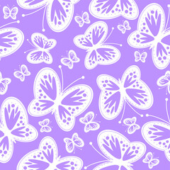 Seamless vector illustration print pattern background wallpaper with butterflies summer spring for textile, paper, pack etc 