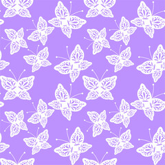 Seamless vector illustration print pattern background wallpaper with butterflies summer spring for textile, paper, pack etc 