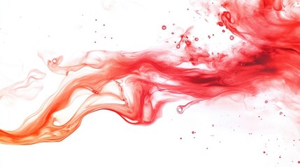 Vibrant Flow: An Artistic Exploration of Red Fluid Dynamics in Abstract Design