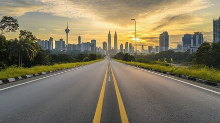 Sunrise Over Kuala Lumpur Skyline
